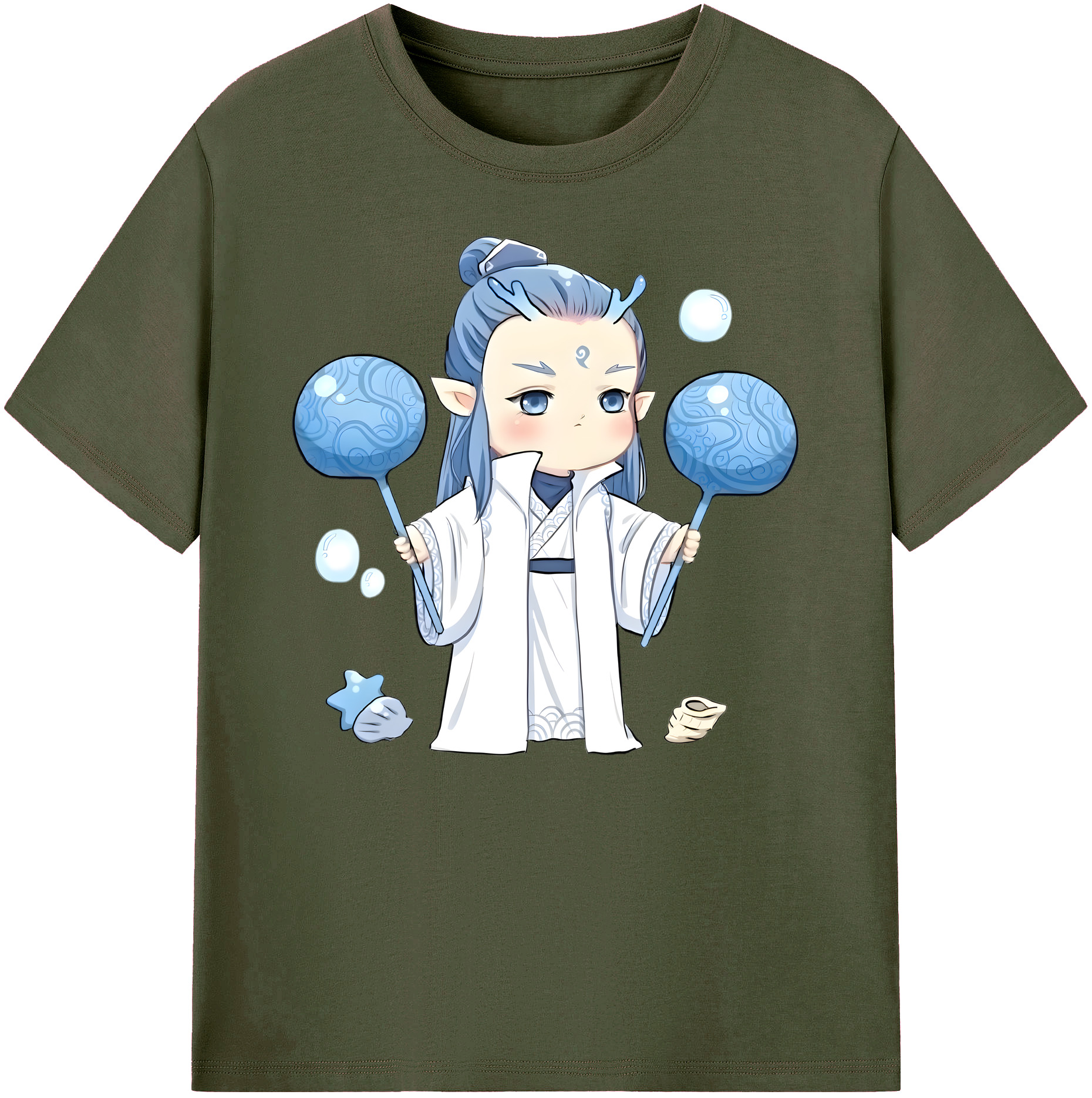（画像用） Ne Zha 2 ナタ 魔童の大暴れ 綿100％ メンズ半袖Tシャツ｜肌触りやわらか＆通気性